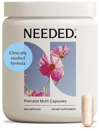 Needed. Multivitamin with Choline Capsules for Prenatal, Pregnancy, Breastfeeding, Postpartum | Expertly-Formulated & Third-Party Tested| 30-Day Supply