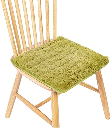 HotYou Coussins de Chaise décoratives en Fausse Fourrure Coussin d'Assise Coussin de Chaise Fauteuil pour Chaise de Salle à Manger,Vert,40 * 40 CM