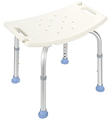 Ikodm Duschhocker Höhenverstellbar Badhocker Duschstuhl rutschfest und Stabil Duschsitz Badsitz bis 136KG Belastung für Alter, Schwangere aus, Behinderte