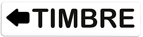 Becral® - Señal de PVC TIMBRE FLECHA IZQUIERDA | Placa puerta PVC | Señal informativa | Cartel Puerta 200X50mm