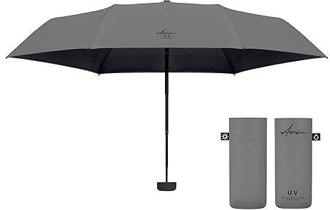 AMBRA Sturmfester Mini Reise-Regenschirm mit UV-Schutz