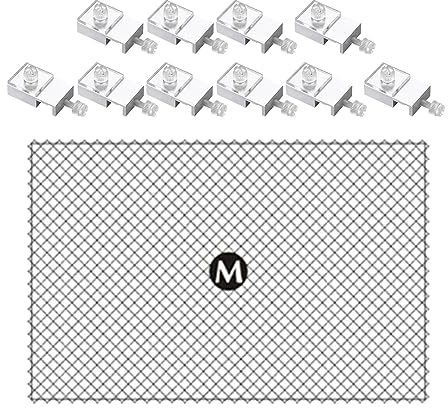 Folpus Aquarium-Schirmnetze Oben, durchsichtiges Netz, Sprungschutz für Aquarien, obere Abdeckung für Aquarien-Schirme, Aquarium-Abdeckung, Anti-Sprung-Netz, 80x106cm 10 Klammern