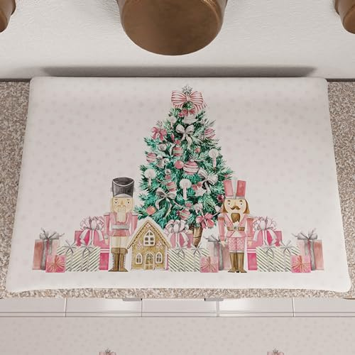 PETTI Artigiani italiani - Julspisskydd för spis, julkök spisskydd lock, 50 x 70 cm, Soldater Pink Fire Covers, 100% Made in Itay