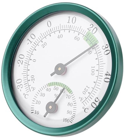 termómetro para el hogar, higrómetro, indicador de puntero analógico compacto, monitor preciso de temperatura y humedad, herramienta portátil de medición del clima, invernadero para oficina en ca