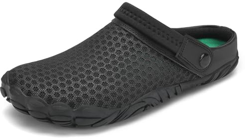 Mishansha Hombre Zuecos y Mules de Verano Negro 39