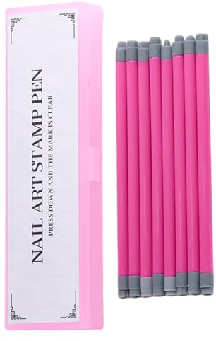 Juego de sellos de uñas: patrones creativos de bolígrafos de sellos de diseño de uñas | Pluma de sello de uñas, placa versátil para sellos de uñas, herramientas de manicura de doble cabeza, p