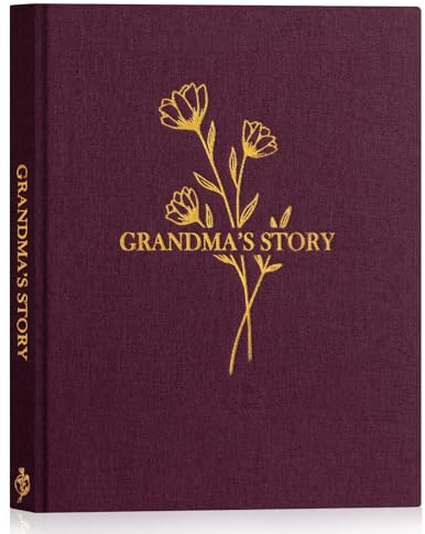 Lanpn Mamie Raconte Moi Ton Histoire, Grand-mère Livre d'histoire de La Vie avec 260+ Questions, Journal Intime Mémé Grandma Life Story Souvenirs, Fête des mères Anniversaire Cadeau, Violet, Anglais