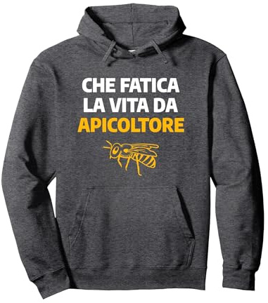 Che Fatica La Vita da Apicoltore Apicoltura Felpa con Cappuccio, Unisex per Adulti, Grigio Scuro, XXL