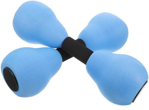 Angoily Haltères Aquatiques Réglables en Eva Bleu pour Aquagym, Poids D’eau Légers et Portables, Paire pour Entraînement Musculaire Piscine Adultes et Garçon et Filles, Accessoires