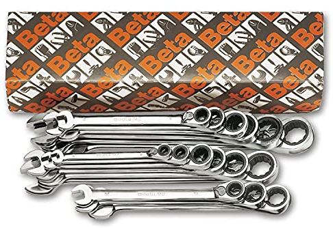 Beta 142/S15 - Juego de 15 llaves combinadas con carraca reversible (art. 142)