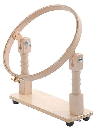 Elbesee Cerchio, con Supporto da Tavolo, Legno, Marrone, 25 cm