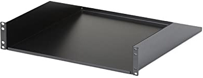 StarTech.com 2U Server Rack Shelf - Universal Rack Mount Cantilever Shelf for 19 Network Equipment Rack & Cabinet - Heavy Duty Steel – Weight Capacity 125lb/56kg - 18 Deep Tray, Black (CABSHELFHD)