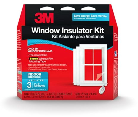 3M Indoor Window Insulator Kit, Three Window Kit