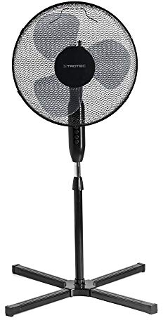 TROTEC Ventilateur sur pied TVE 17 S | Hauteur réglable entre 105 et 122 cm | Fonction d'oscillation automatique à 80° | Ventilateur à 3 vitesses | Puissance de 40 watts