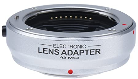 FOTGA Autofocus AF Electronic Automatic Lens Adapter Ring for Four Thirds 4/3 Lens to Olympus Pan0NIC Micro 4/3 M4/3 Mount Camera MMF-1 MMF-2 MMF3 GH4 GH5s E-PL5 E-PL9 (Silver)
