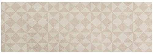 Primaflor Vinyl Küchenläufer Meterware - Nizza, Beige, 0,60m x 2,00m, Pflegeleichter Küchenvorleger aus Hochwertigem PVC, Robuster Läufer für Badezimmer und Waschküche