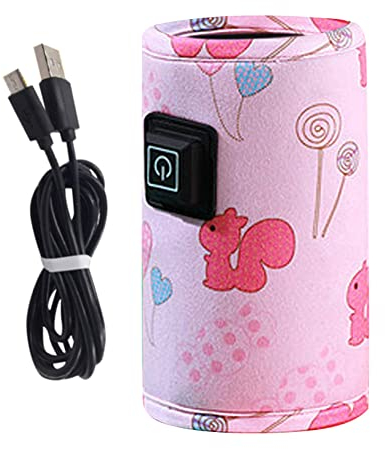 USB Babyflaschenwärmer,Einstellbare Temperatur Tragbarer Milchflaschenwärmer Tasche Heizungswärmer USB Heizung Muttermilchwärmer Milch Heizbeutel Für Babyflaschen Kühler Für Outdoor Reisen Unterwegs
