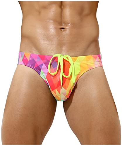 Arjen Kroos Men's Swim Briefs Printed Swimsuit Beach Swimwear Bikini Sport with Drawstring