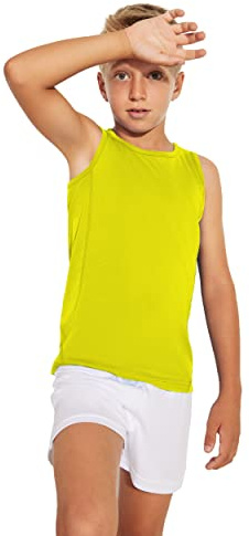 Camiseta técnica de Tirantes Transpirable para Niños - Camiseta Deportiva sin Mangas, sisas, cómoda y Suave