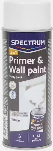 Vintage Luxury Spectrum Primer und als Wandfarbe, 2-in-1-Sprühfarbe 400 ml | weiß