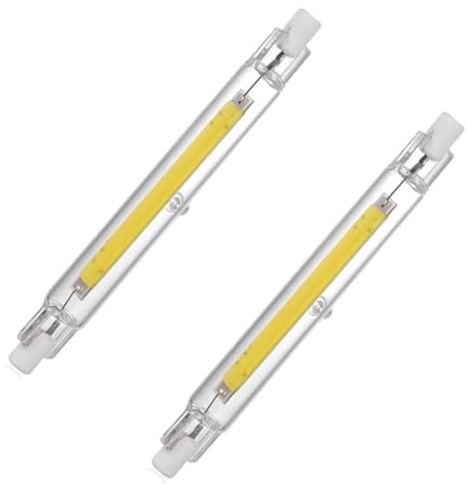 Aoxdi R7S LED 118mm 10W Blanco Frío, Bombilla R7S LED 118mm Lamp, AC 220-240V, Paquete de 2