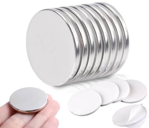 6 Pezzi Magneti Neodimio 30x5mm Calamite Potenti Adesive Estremamente 6kg di Forza per Fai da te,Frigorifero, Cucina e Parete Comune
