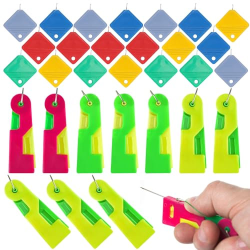 30 Stück Nadeleinfädler Einfädelhilfe Einfädelhilfe für Nähnadeln Einfädelhilfe Nähmaschine Einfädler Nadeleinfädler für Nähmaschinen Einfädelhilfe für Nadeln für DIY Handnähen und Nähmaschinen