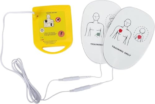 Updated Mini AED Trainer XFT-D0009 Training Set Teaching Device First Aid Train Machine First Aid Training Kit Adult Child Pad Updated Version Student Study Tool English Language Louder Voice Prompts