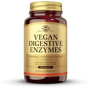 Solgar Vegan Digestive Enzymes Tablets - Pack of 250 - Lactose Free - Digestion Support - Vegan & Gluten-Free