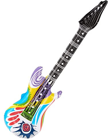 DEGUISE TOI Chitarra Rock Gonfiabile - Multicolore - Taglia Unica