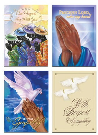 African American Expressions Boxed Sympathy Cards Assortment – Religious Greeting Cards with Envelopes – Christian Gift Set