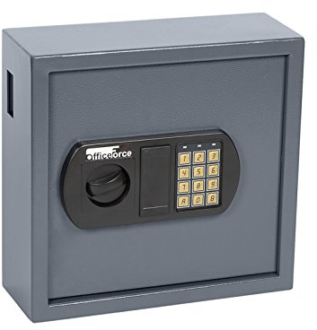 ProfiOffice OfficeForce® - Coffre-Fort à Clés Avec Serrure Électronique - Boîte de Sécurité à Code Numérique - Pour 25 Clés - Double Boulon - Anthracite (20100)