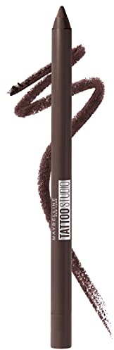 Maybelline TattooStudio Long-Lasting Sharpenable Eyeliner Pencil, Glide on Smooth Gel Pigments with 36 Hour Wear, Waterproof, Bold Brown, 1 Count