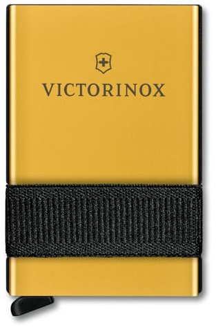 Victorinox Smart card-plånbok, 2-i-1-plånbok med multiverktyg, 10 funktioner, Swiss Made, kortfodral, inkl. sedelband, guld (Delightful Gold)