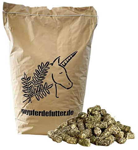 mypferdefutter Grünhafer Cobs ohne Zusätze - 20kg - 100% Natur PUR ohne Zusätze und Melasse - rohfaserreich, stärkearm und getreidefreie - besonders schmackhaftes Pferdefutter