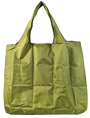 Lin's Liliana Grande borsa pieghevole, 43 x 66 cm, riutilizzabile, leggera, ad asciugatura rapida, resistente agli strappi, per shopping, viaggi, verde, 43x66cm