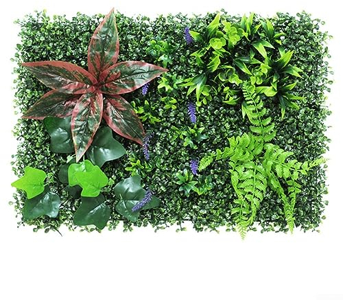 Künstliche Buchsbaumplatten, künstliche Heckenpaneele Buchsbaum-Pflanzenpaneele Grün Kunstpflanzen Heckenzaun, Kunstrasen Wandpaneel Grüne Efeu Sichtschutzzaun Sichtschutz
