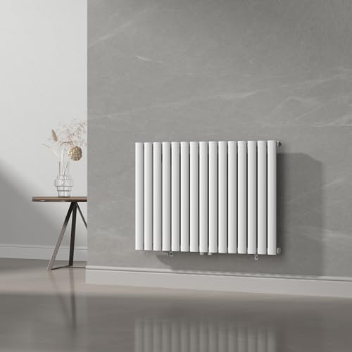 [neu.haus] Radiateur à Panneau Simple Radiateur Design Radiateur Plat Chauffage Central pour Salon Chambre Salle de Bain 653 W Acier 60 x 90 cm Blanc