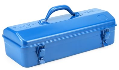 QWORK® 41cm werkzeugkiste metall, Tragbare Werkzeugaufbewahrungsbox, Mit Feststellschnalle