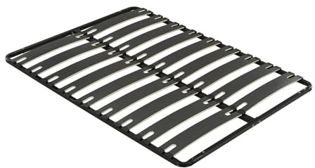Vente-unique - Somier de Lamas 2 plazas Montiano - Metal - Negro