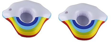 VICASKY 8pièces Support De Gonflable Porte-gobelet Arc-Ciel Flottant pour Piscine Plage Et Fête
