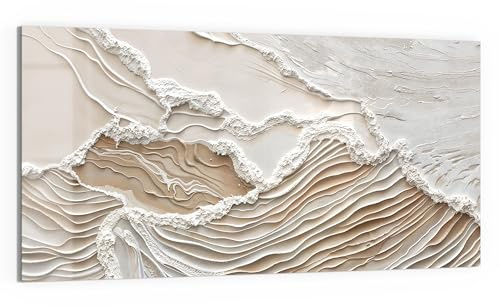 DEQORI Glasbild Acrylglas | Motiv Sandwellenzauber | horizontal einteilig 100x50 cm | schöne Dekoration | Wandbild für Wohnzimmer, Schlafzimmer, Flur & Küche | moderne Wanddeko