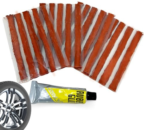 EMMECI TECHNOLOGIES - Ricarica per Kit Riparazione Gomme Auto e Moto - Completo con Mastice, Guanti, Pinze e Custodia - Kit Foratura Pneumatici Completo di Alta Qualità (Mastice + Colla) (Mastice)