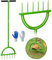 Lawn Aerator Spikes Aerating Tool, Manual Gardening Aeration Tools, Non-Slip T-Handle Grass Spike Aeration with Six 9.3cm Solid Steel Spikes, Wide Foot Plate for Lawn Yard & Garden