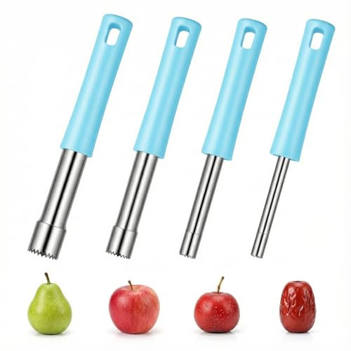 Lot de 4 vide-pommes, dévide-pommes, fruits | Outil de retrait de noyau de poire en acier inoxydable 304 pour la maison et la cuisine Gadgets