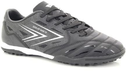 ShuCentre Professional Outdoor Indoor Training Soccer Football Astro Tuff Shoes (Black/White, UK Footwear Size System, Adult, Men, Numeric, Medium, 6)