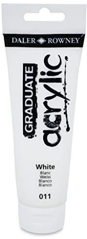 Daler-Rowney Graduate Acrylic Paint, Plastic Tube, 4oz - 120 ml, Titanium White