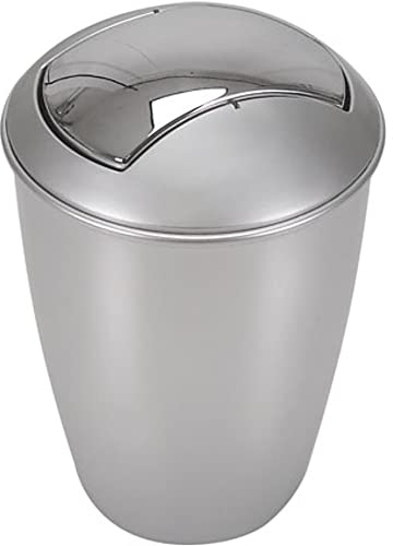 Spirella Kosmetikeimer Atlanta mit Schwingdeckel 5 Liter (ØxH): 20 x 30 cm Silber