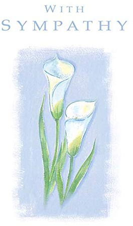 Piccadilly Greetings LOVELY WHITE FLOWERS WITH SYMPATHY GREETING CARD