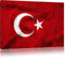 Pixxprint Turkey Flag Türkei Flagge, Größe: 80x60cm, Leinwandbild, fertig gespannt, Wandbild, Dekoration, Kunstdruck, kein Poster